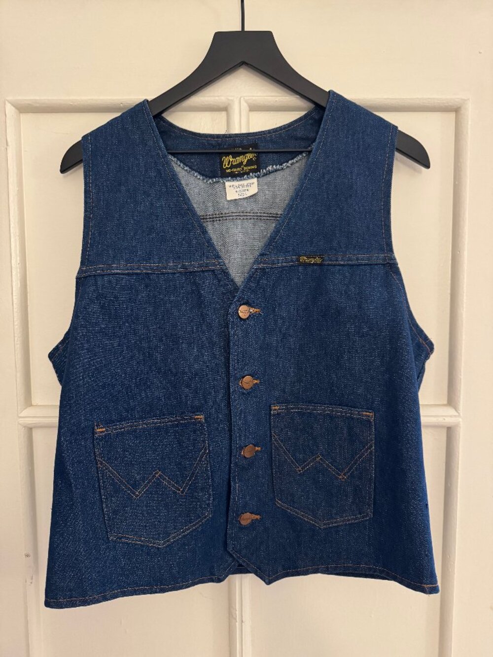 Vintage Wrangler 14oz Denim Vest - Size Large - Excellent Condition